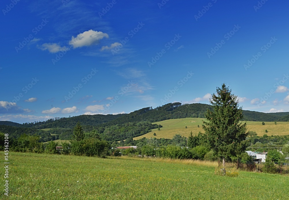 Green rolling land typical for the region Ost Slowakia Olka