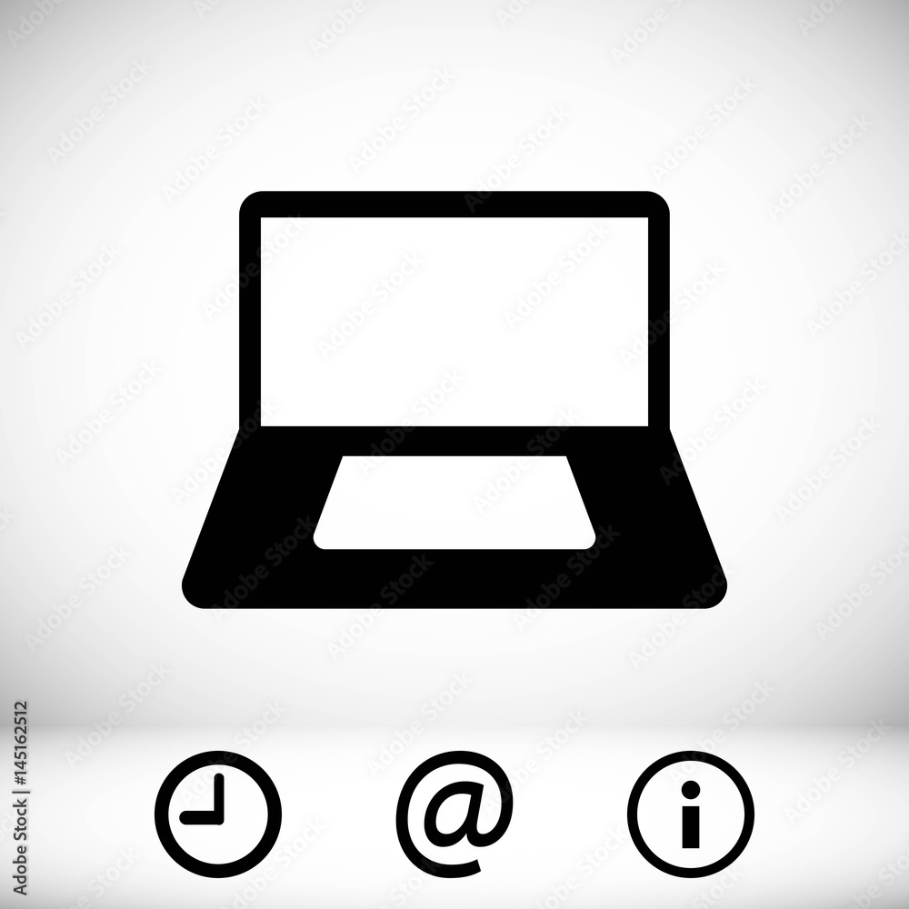 laptop icon stock vector illustration flat design laptop icon stock vector illustration flat design