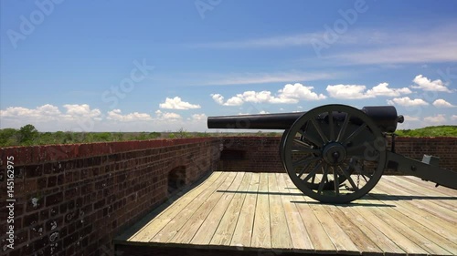 American Civil War cannon at Fort Pulaski near Savannah, Georgia photo