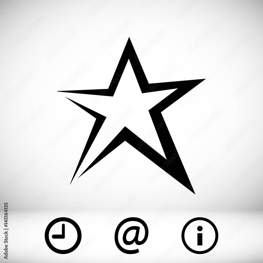 star icon stock vector illustration flat design star icon stock vector illustration flat design