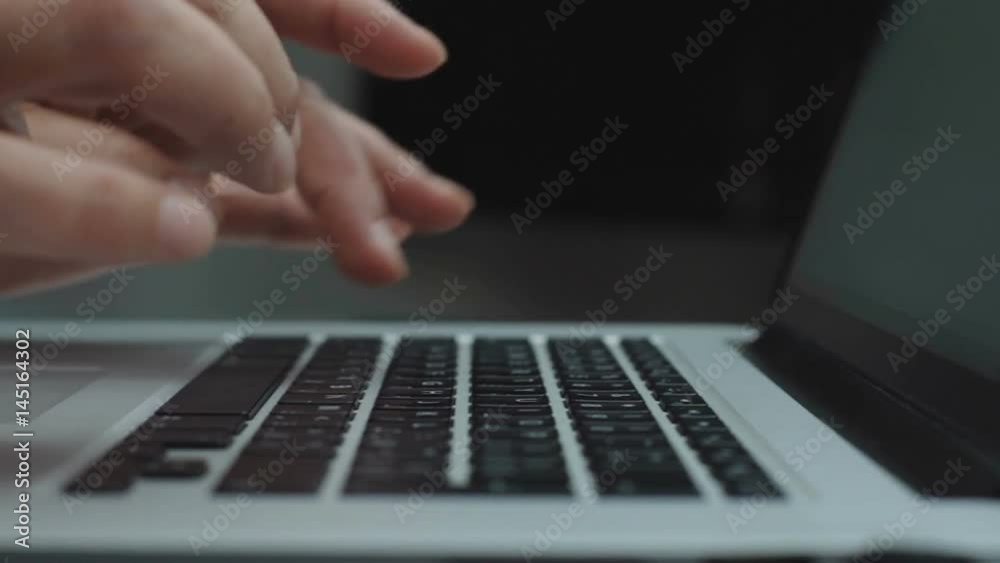 Working Woman Hand Typing On Laptop Working Woman Hand Typing On Laptop