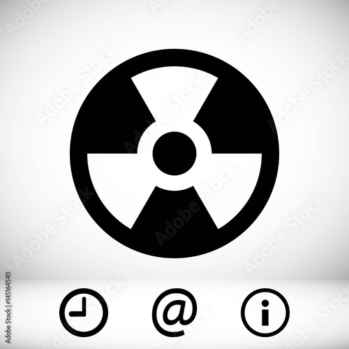 radioactive icon stock vector illustration flat design