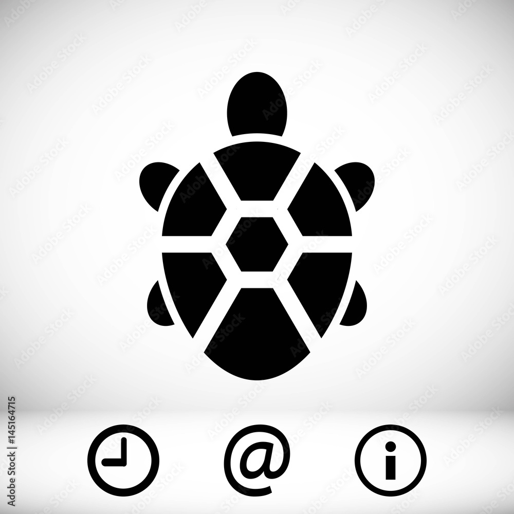 Obraz premium turtle icon stock vector illustration flat design