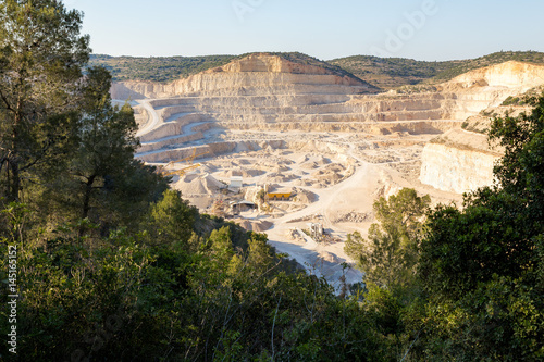 Quarry career industry forest mountain excavation mining works.