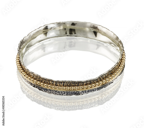 golden bracelet isolated on white