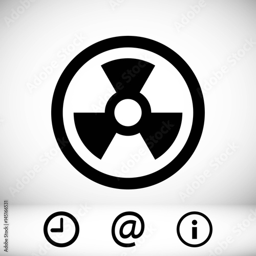 radioactive icon stock vector illustration flat design