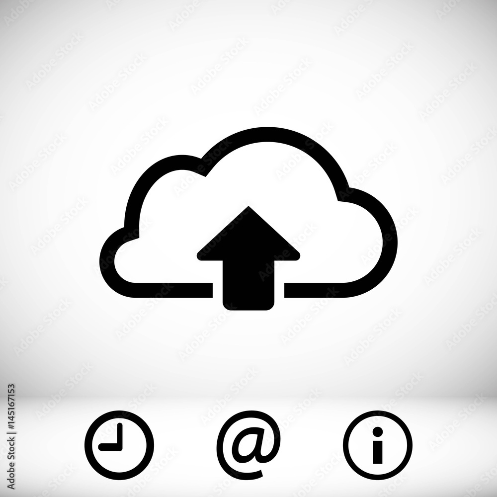 cloud upload icon stock vector illustration flat design cloud upload icon stock vector illustration flat design