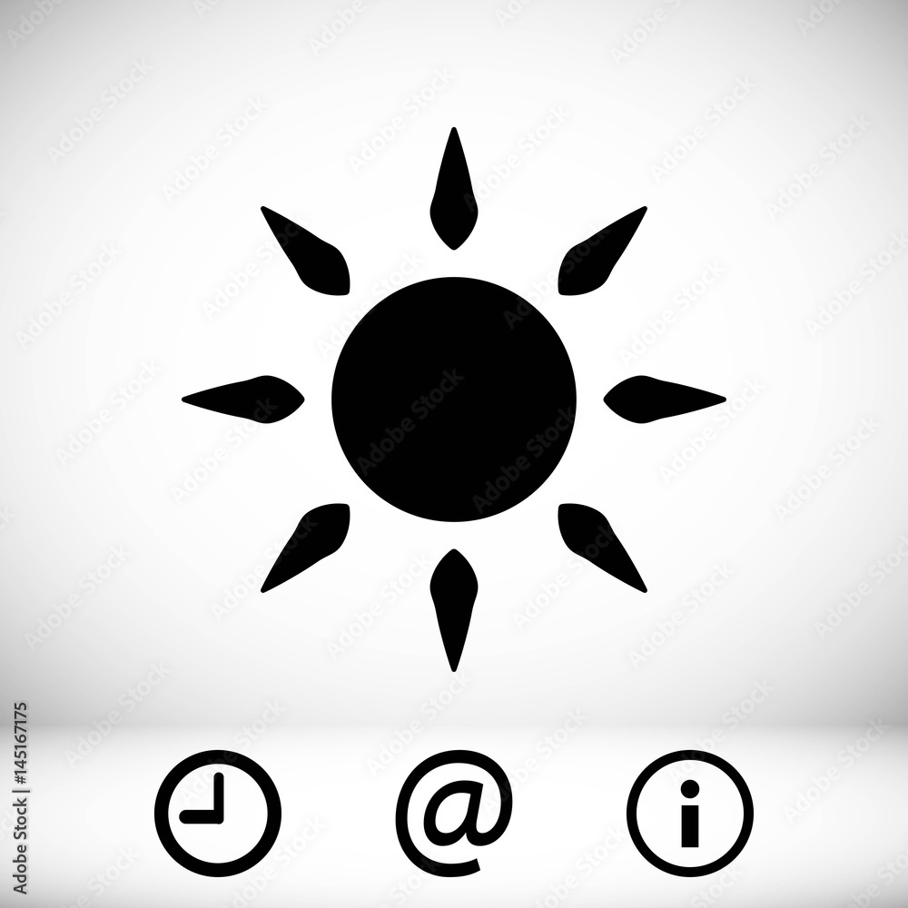 sun icon stock vector illustration flat design sun icon stock vector illustration flat design