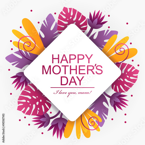 Mother's day vector card