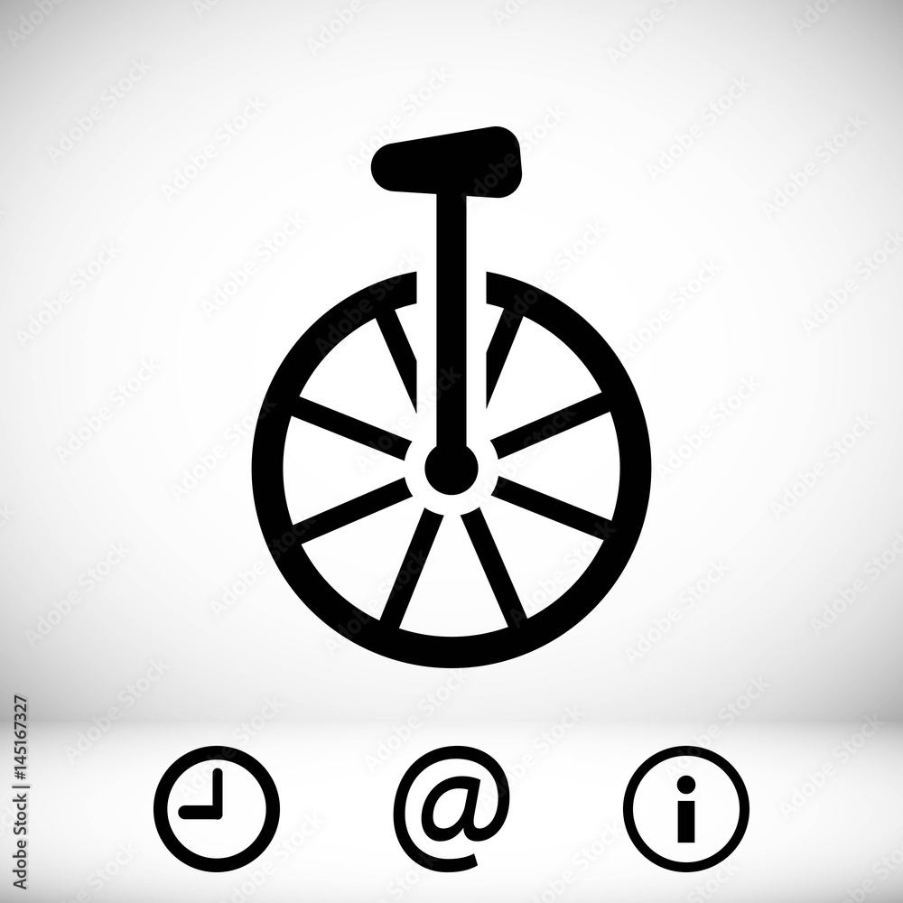 unicycle icon stock vector illustration flat design