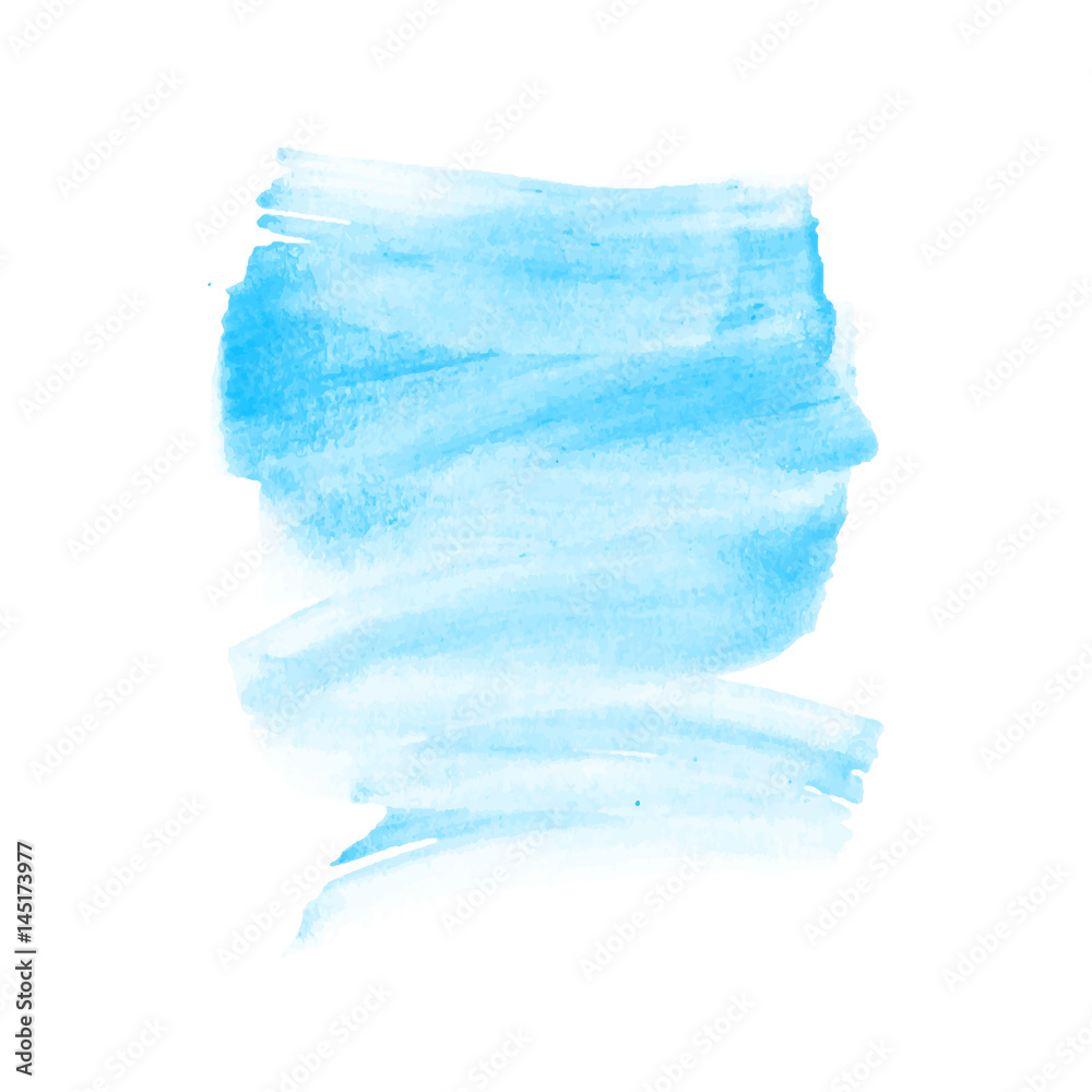 Fototapeta premium Vector hand drawn watercolor brush stain. Colorful painted stroke.