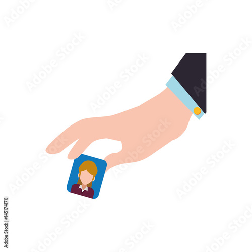 businessman picking up picture vector icon illustration graphic design