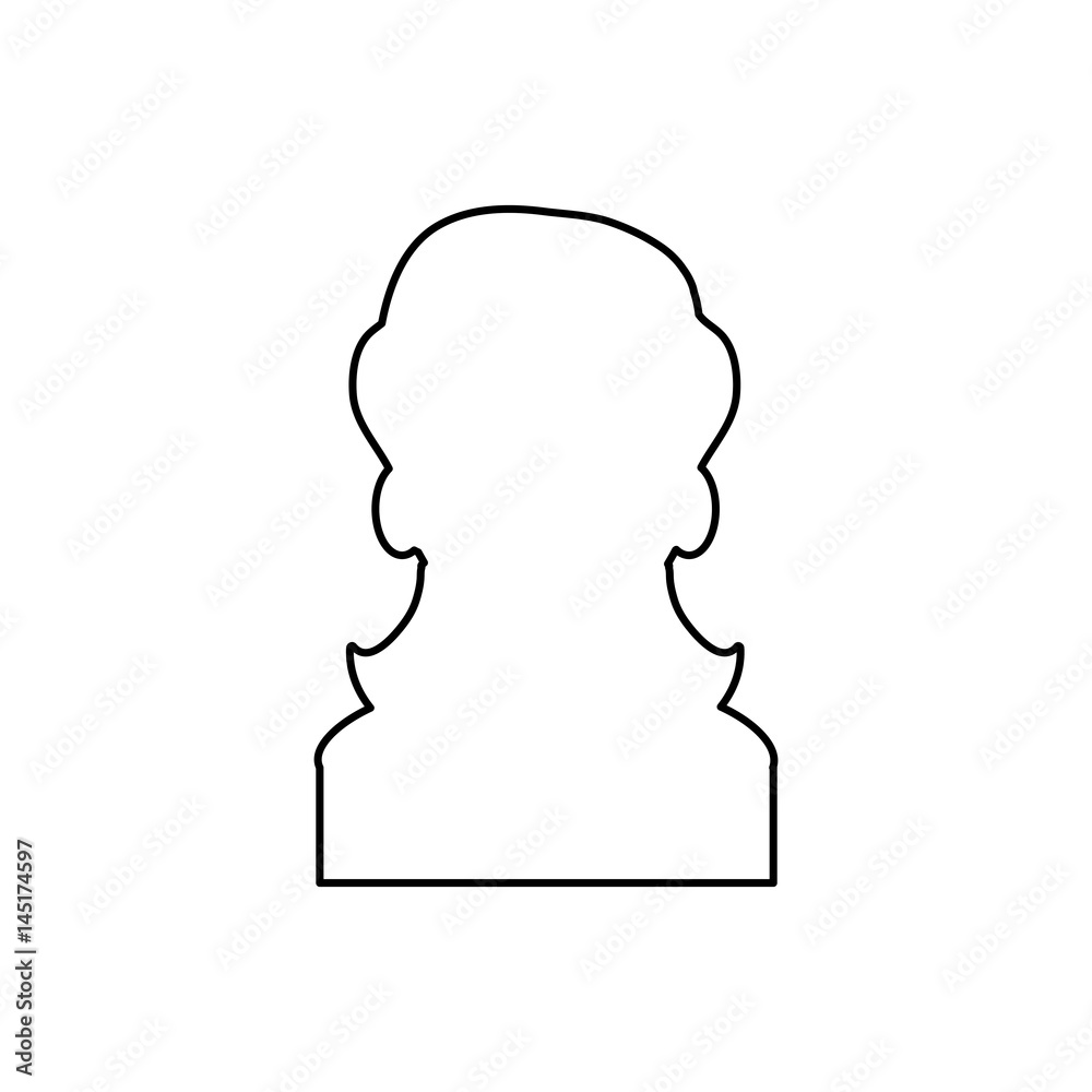 female woman silhouette vector icon illustration shape