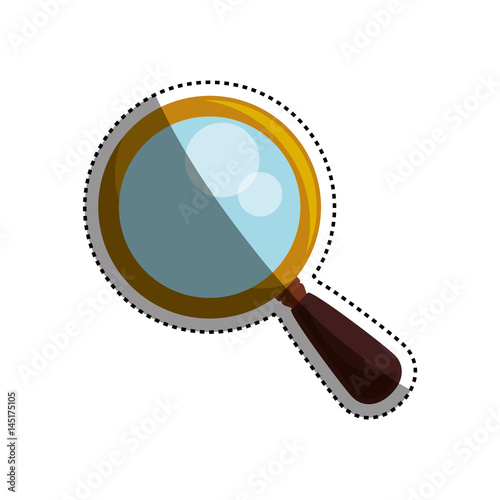 magnifying glass tool vector icon illustration graphic design