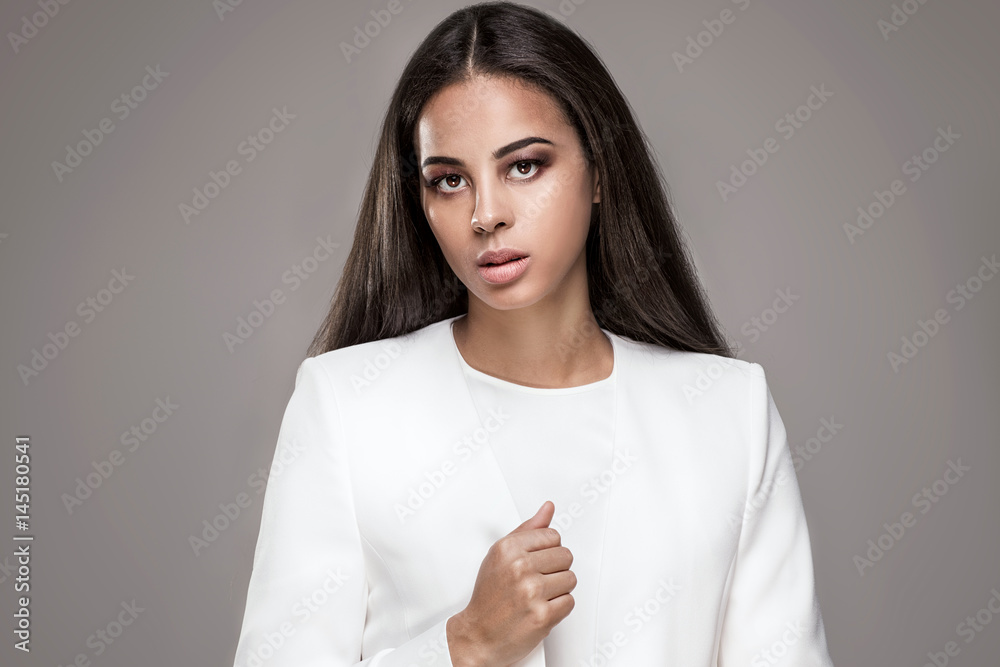 Portrait of african american woman. Portrait of african american woman.
