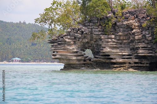 Stone islet, Surigao del Sur, Philippines A beautiful pile of stones in an islet in Cantilan, Surigao del Sur, southern Philippines. photo