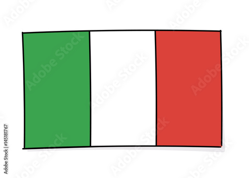 Free Download Italy flag icon. Vector doodle illustration - GFXLoad