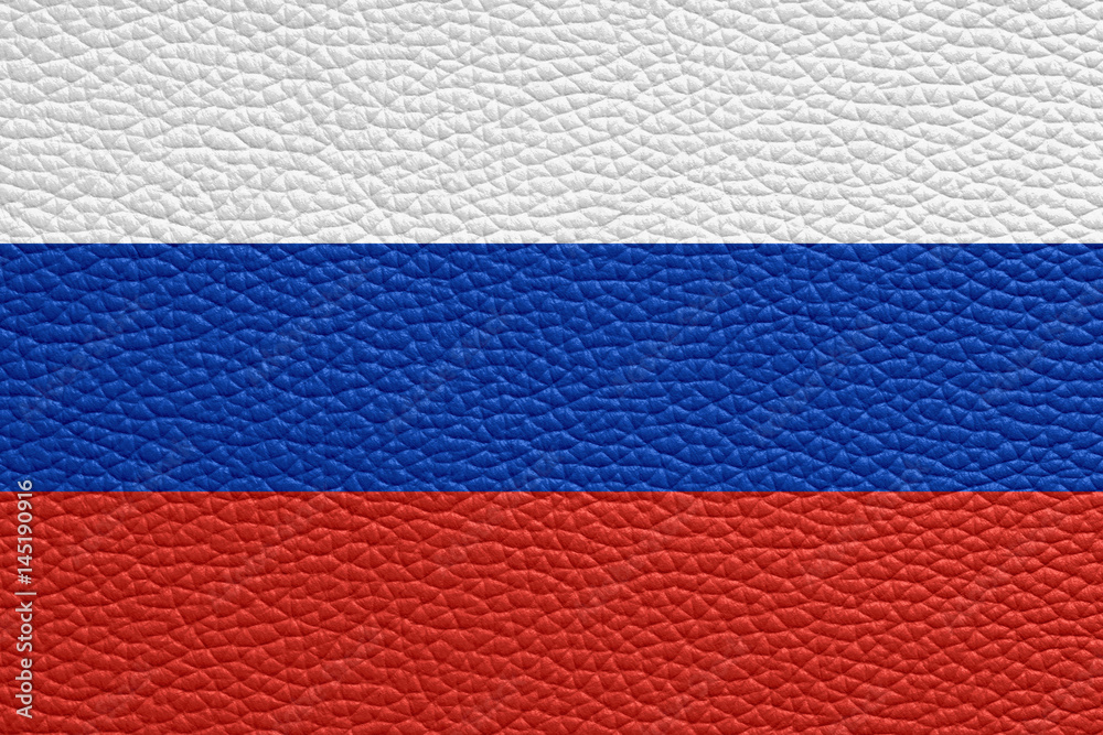 russia flag painted on leather texture russia flag painted on leather texture