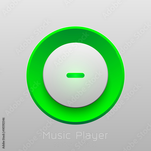 green button music player vector