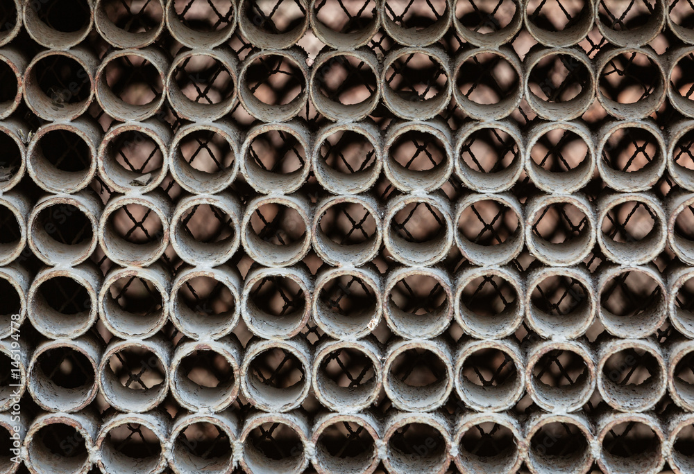Metal circles pattern, inside of machine Metal circles pattern, inside of machine