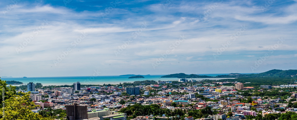Pnorama view of Phuket Town