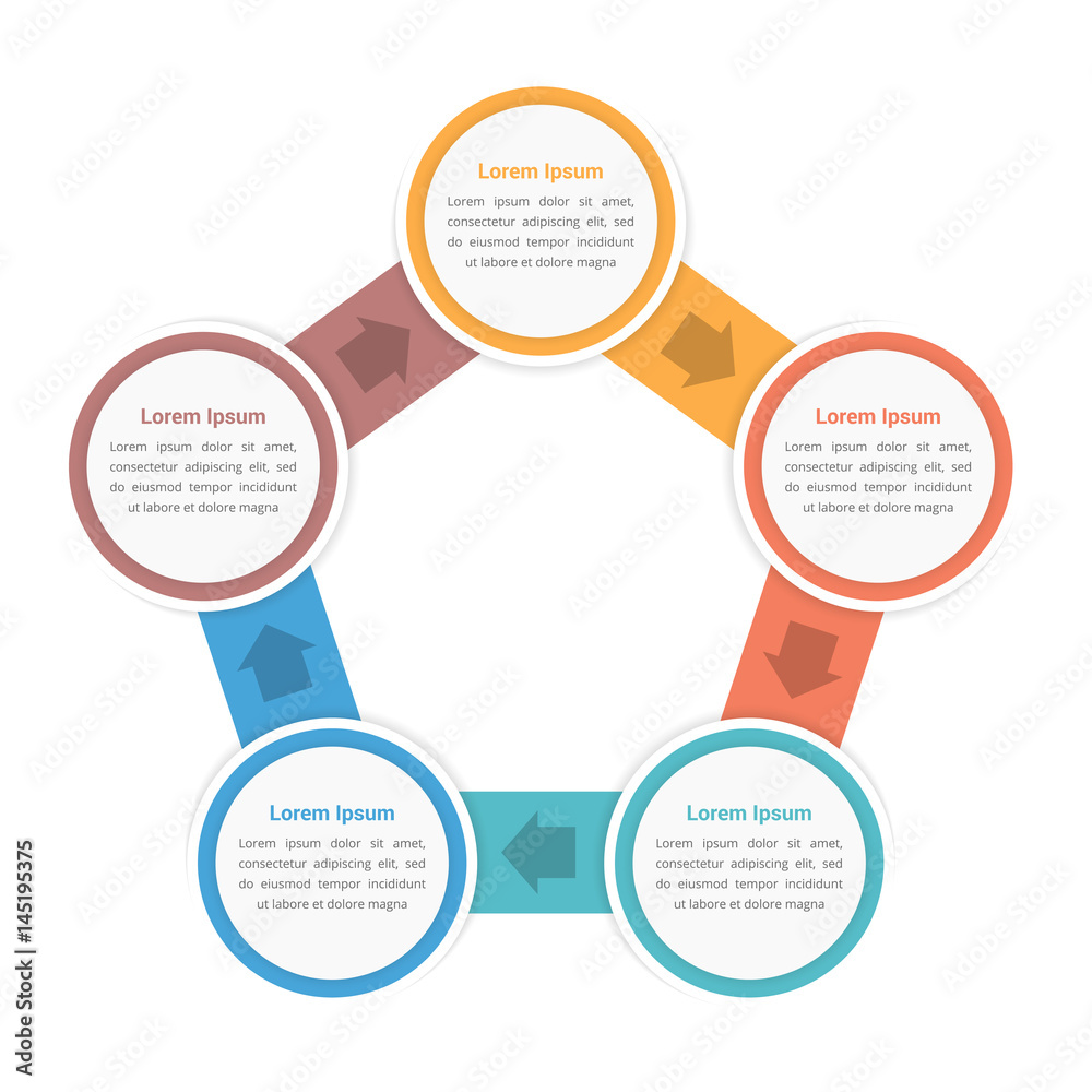 Circle Diagram with Five Steps Circle Diagram with Five Steps