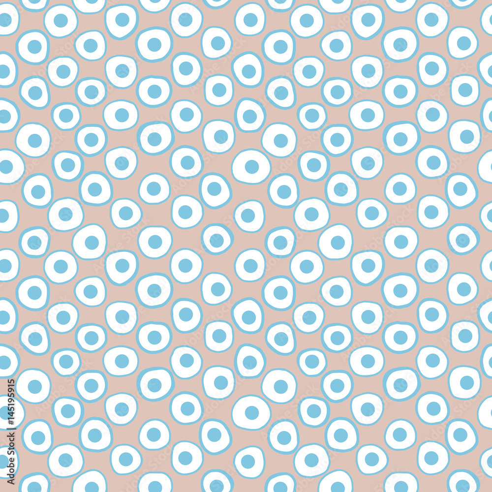 Random geometric background. Seamless pattern.Vector. ランダム円形パターン