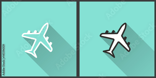 Airplane - vector icon.