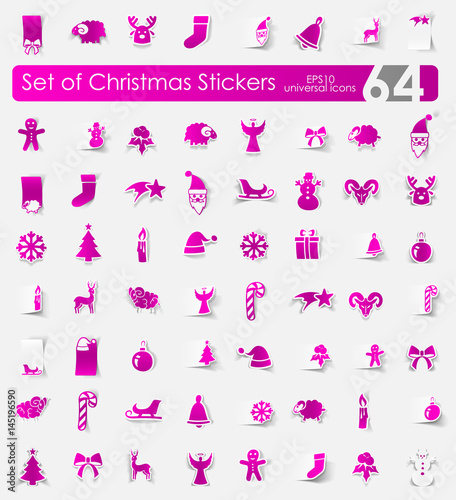 Set of Christmas stickers