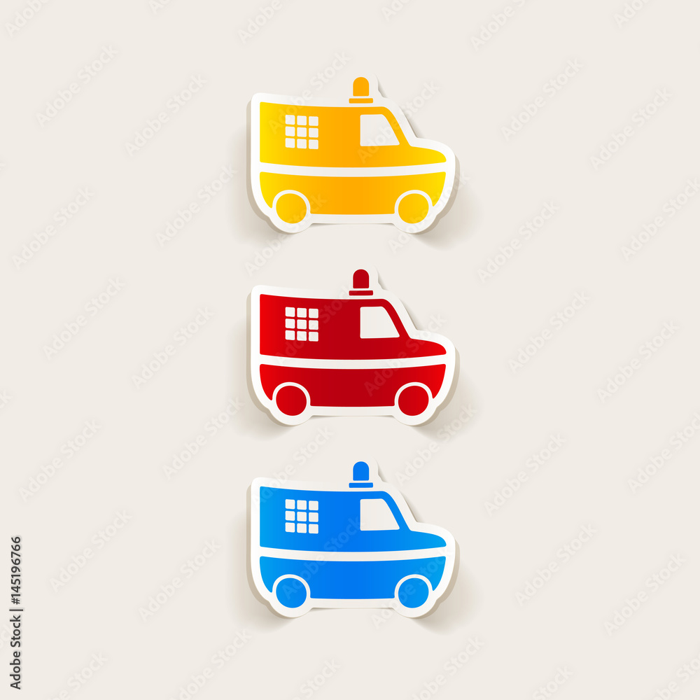 realistic design element. police car