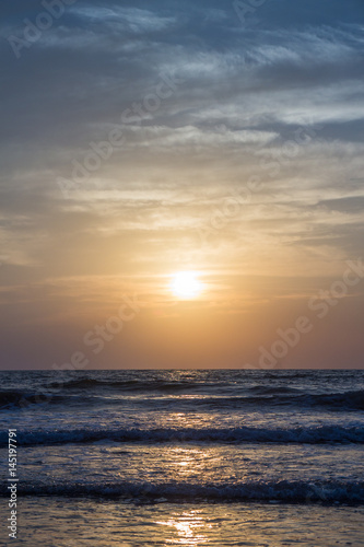 Amazing sunset at Arambol beach  North Goa  India