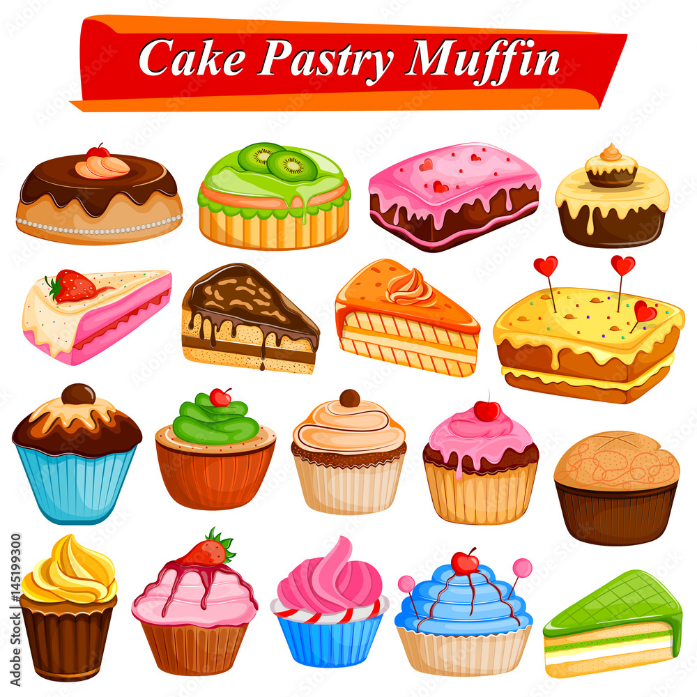 Set of yummy assorted Cakes and Pastry Food dessert Set of yummy assorted Cakes and Pastry Food dessert