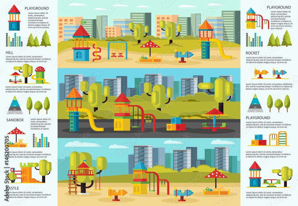 Colorful Playground Infographic Concept