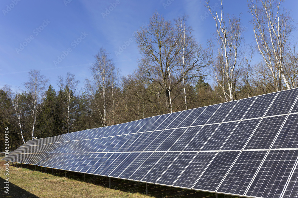 Solar Power Station in the spring Nature Solar Power Station in the spring Nature