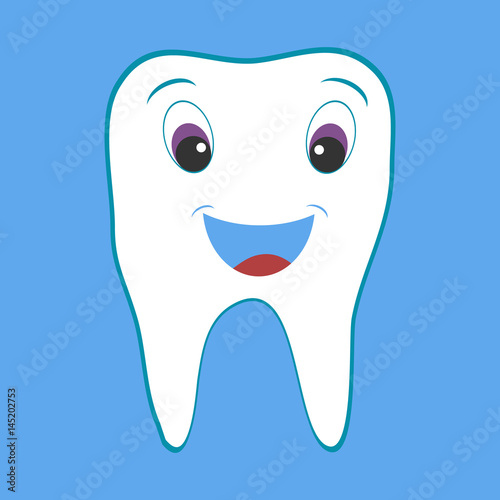 White cartoon tooth