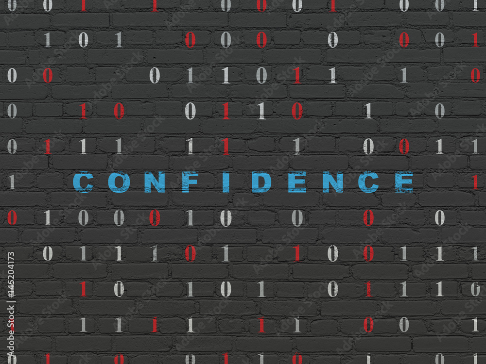 Business concept: Confidence on wall background Business concept: Confidence on wall background
