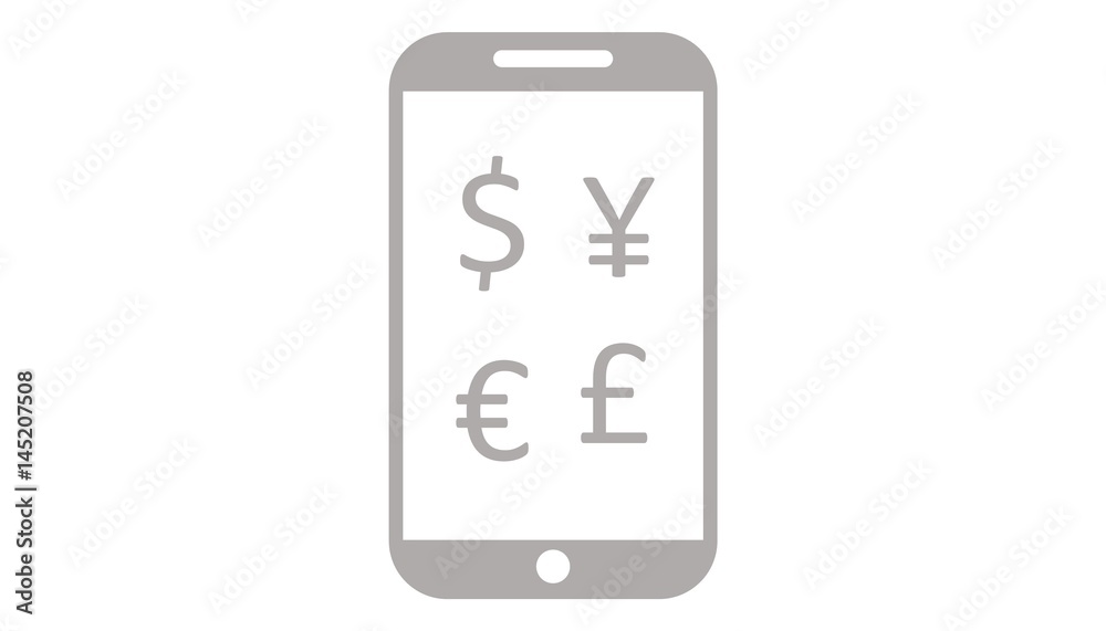 Illustration of smartphone apps icon. Mobile wallet and mobile money Illustration of smartphone apps icon. Mobile wallet and mobile money