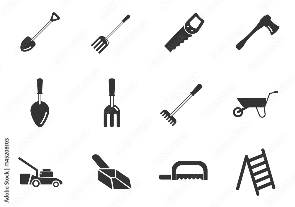garden tools icon set garden tools icon set