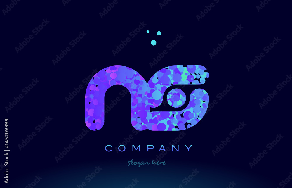 ns n s bubble circle dots pink blue alphabet letter logo icon vector ns n s bubble circle dots pink blue alphabet letter logo icon vector