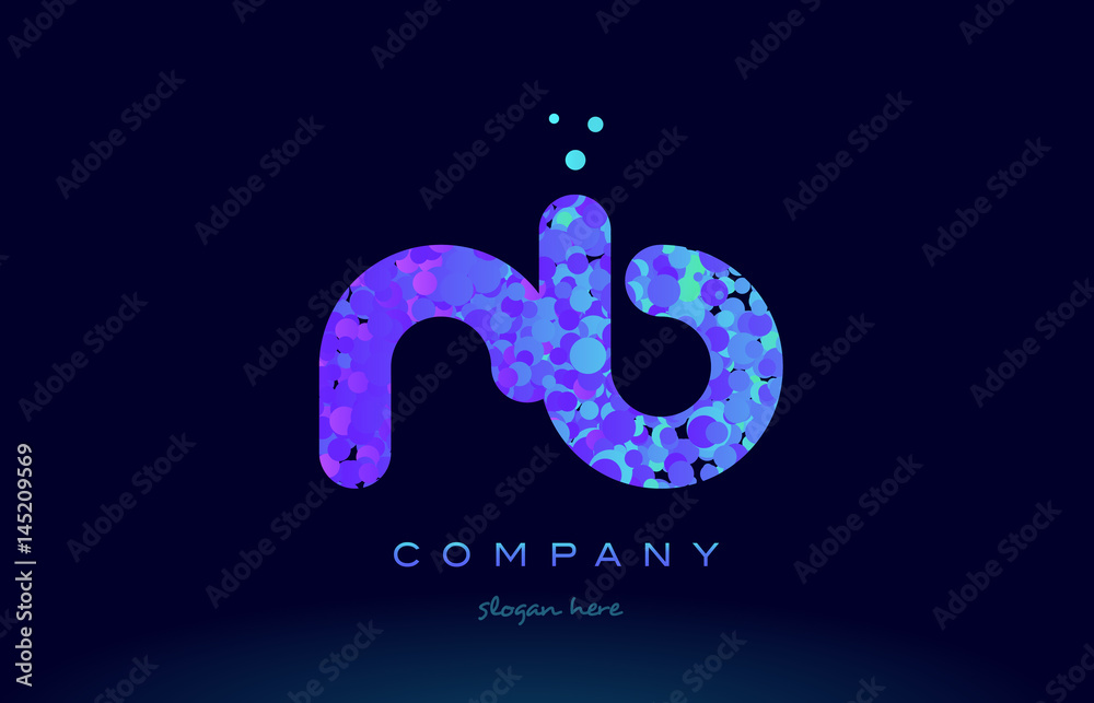 rb r b bubble circle dots pink blue alphabet letter logo icon vector rb r b bubble circle dots pink blue alphabet letter logo icon vector
