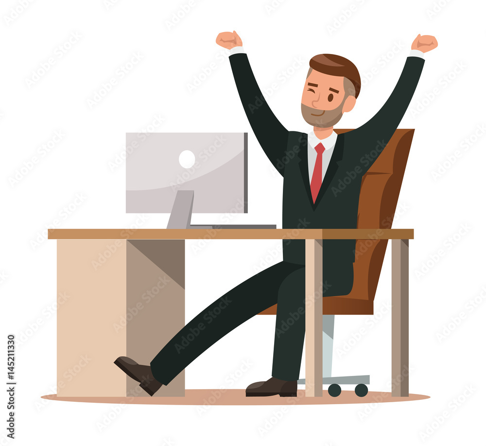 business characters working in office. Vector illustration design no.4