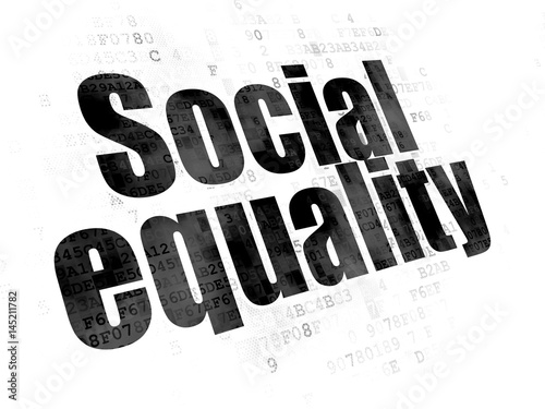 Politics concept  Social Equality on Digital background