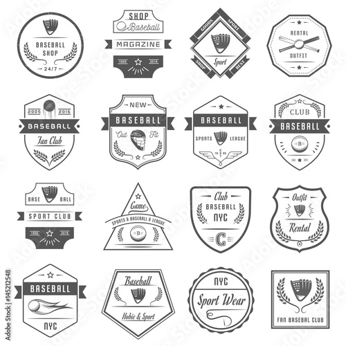 Set of Vector Logo and Badges Baseball