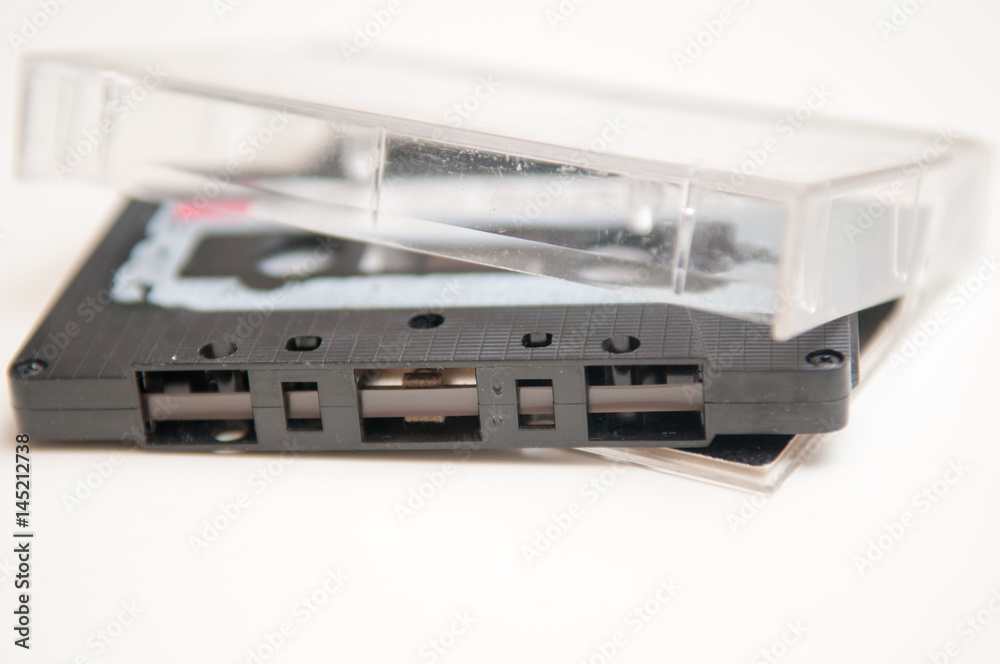 Retro cassette tape isolated on white background Retro cassette tape isolated on white background
