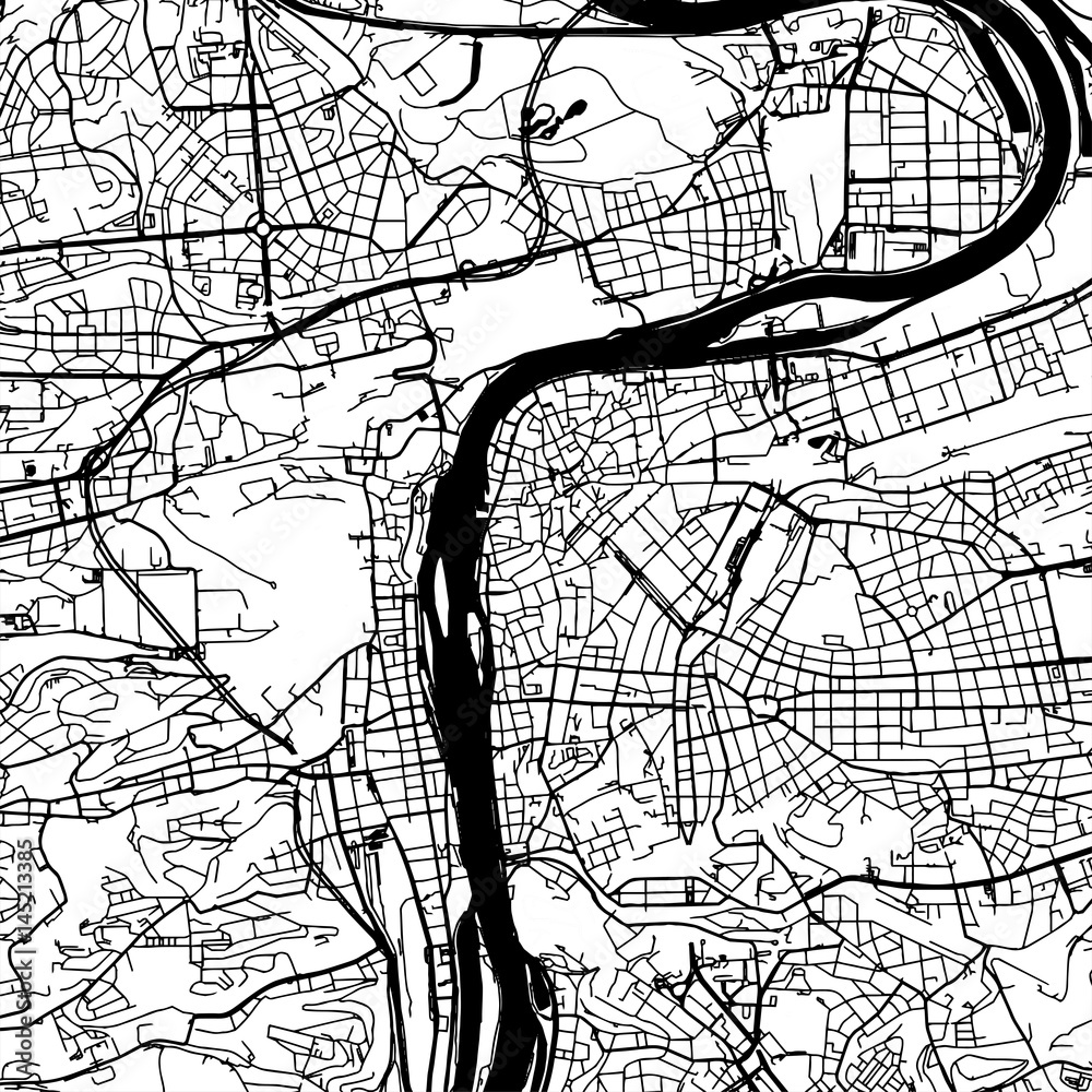 Naklejka premium Prague Czech Republic Vector Map