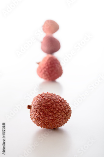 Lychee on a white background