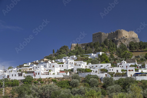 Hameau traditionnel / Lindos / Acropole / Rhodes / Grèce / Site classé UNESCO