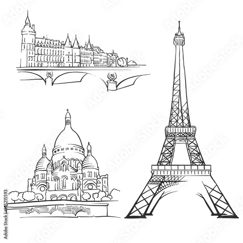 Canvas Print Paris France Famous Buildings