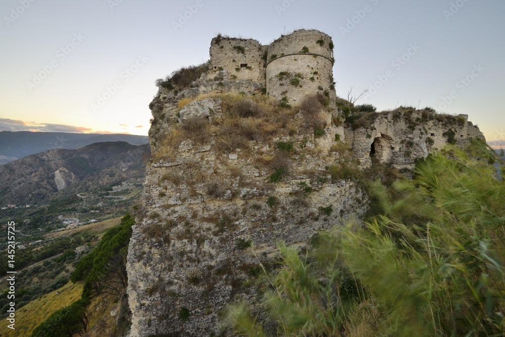 Gerace, the ruins of the abandoned Norman castle, Aspromonte, Calabria, Italy