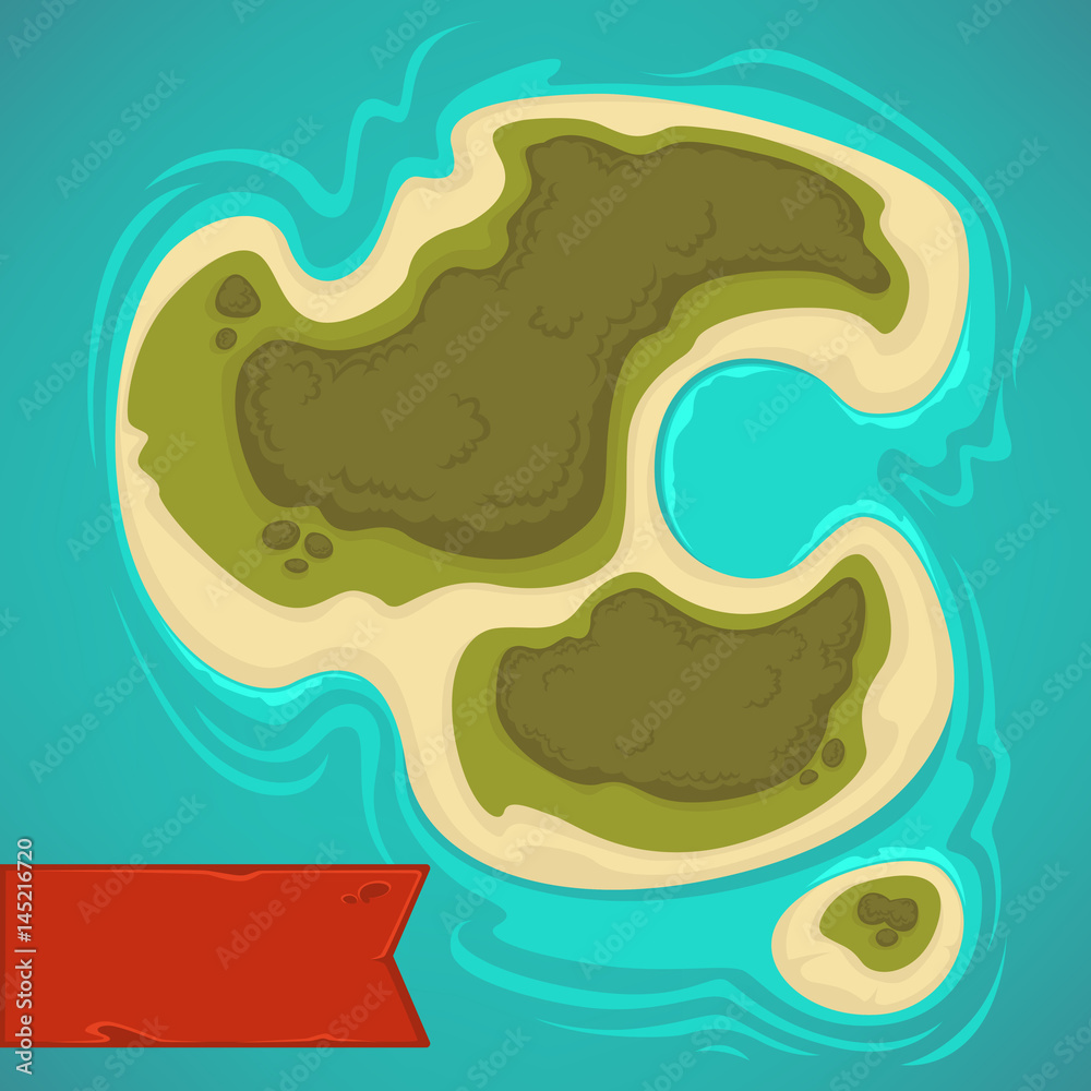 cartoon tropical island top view for your game map Stock Vector | Adobe  Stock